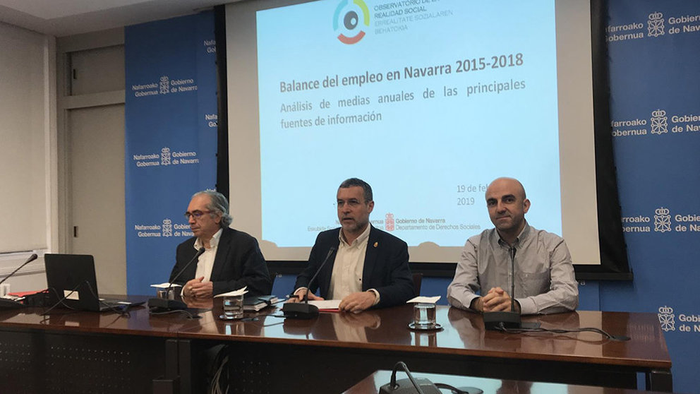El vicepresidente de Derechos Sociales del Gobierno cuatripartito de Navarra presenta su balance del paro en el último año GOBIERNO DE NAVARRA