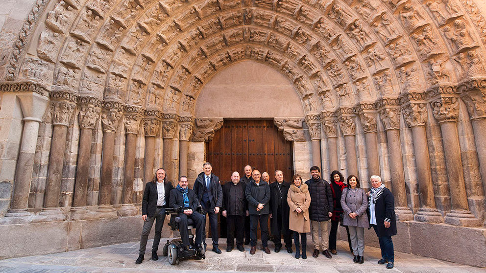 Presentación de la restauración de la Puerta del Juicio de la catedral de Tudela GOBIERNO DE NAVARRA