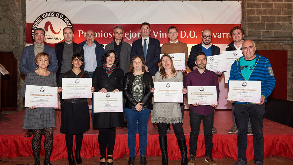 Los representantes de las bodegas que elaboran los mejores vinos de la Comunidad foral en este 2019