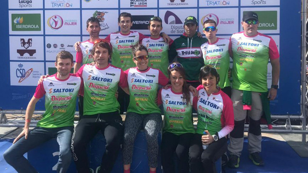 Foto de equipo de los participantes navarros en el campeonato de España. Cedida.