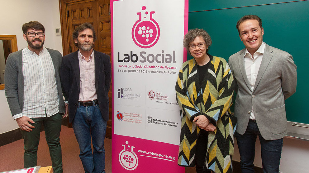 El Colegio de Sociología ha presentado en rueda de prensa el Laboratorio Social Ciudadano para debatir proyectos de interés para Navarra. CEDIDA