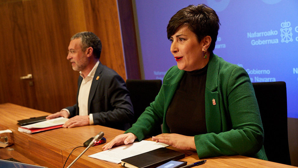 María Solana y Miguel Laparra nforman de los principales asuntos tratados en la sesión de Gobierno de Navarra (06). IÑIGO ALZUGARAY