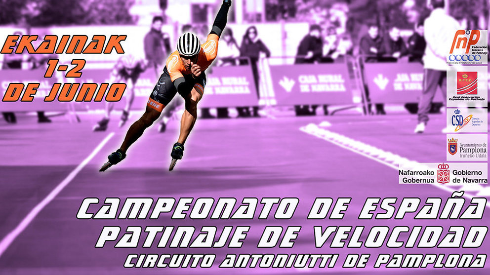 Cartel del campeonato de España junio y senior en Antoniutti.