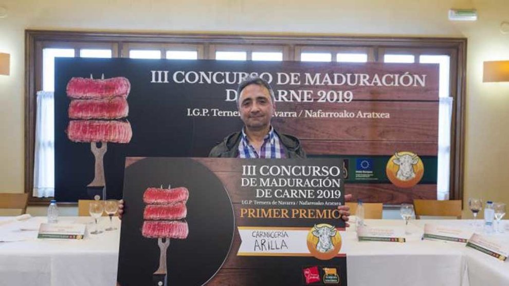 Carnicería Arilla, ganadora del III Concurso de maduración de carne I.G.P. Ternera de Navarra. CEDIDA