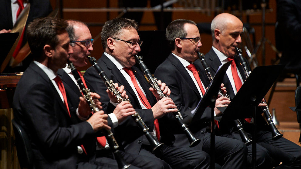 Concierto de La Pamplonesa a cien, junto a varios solistas con motivo del Festival Internacional por el centenario de la banda. MIGUEL OSES