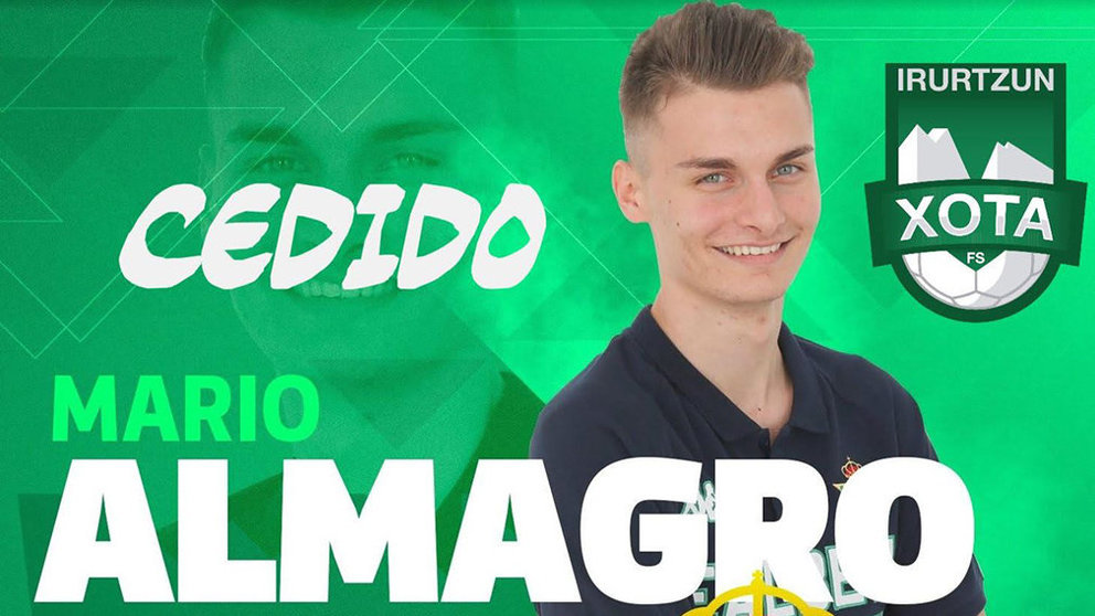 Imagen del anuncio de Mario Almagro como nuevo jugador de Osasuna Xota CEDIDA