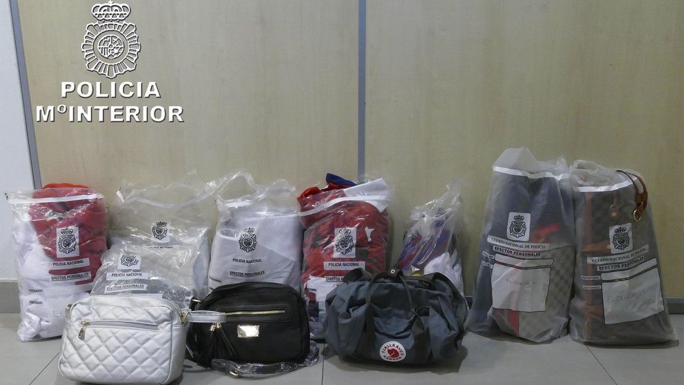 muestras policia nacional del material intervenido durante los sanfermines 2019