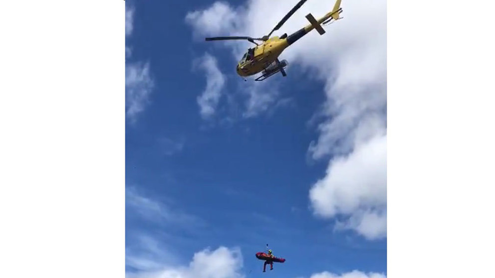Imagen de un rescate en helicóptero. ARCHIVO