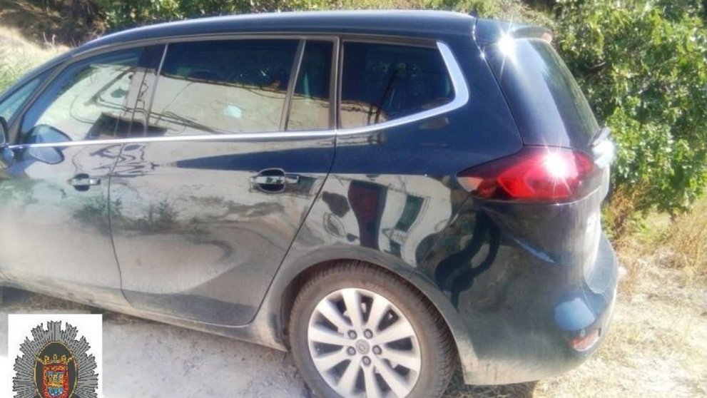 Imagen del coche recuperado por la Policía Local de Tudela que había robado POLICÍA LOCAL TUDELA