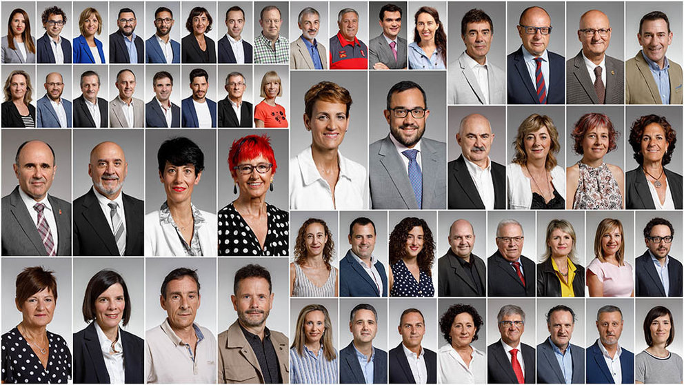 Consejeros, jefes de gabinete y directores generales nombrados por el nuevo Gobierno de Navarra presidido por María Chivite.