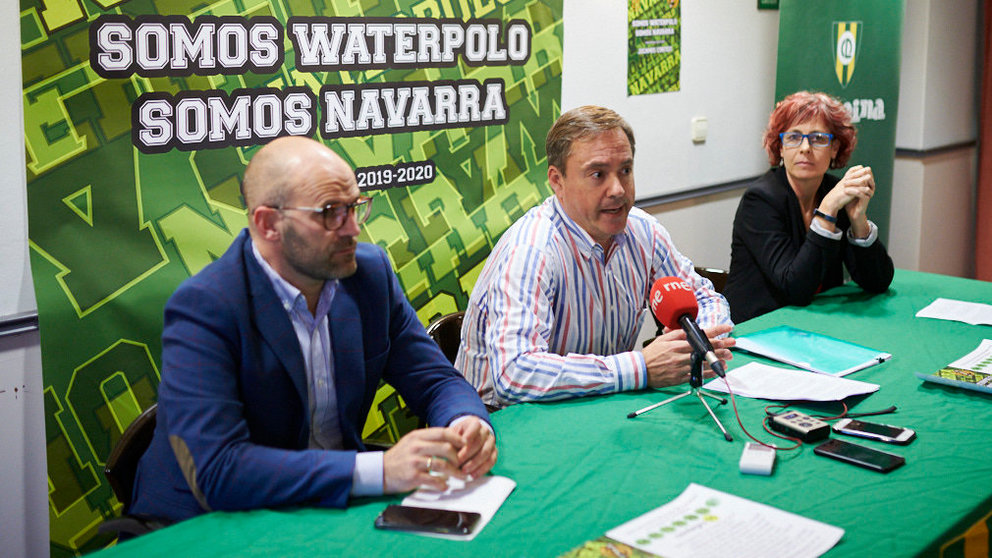 El Waterpolo Navarra da inicio a su temporada con la presentación de sus jugadores. PABLO LASAOSA