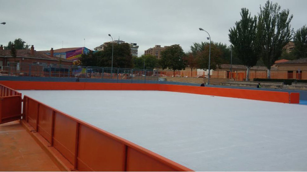 Nueva pista del patinódromo de Tudela. Cedida.