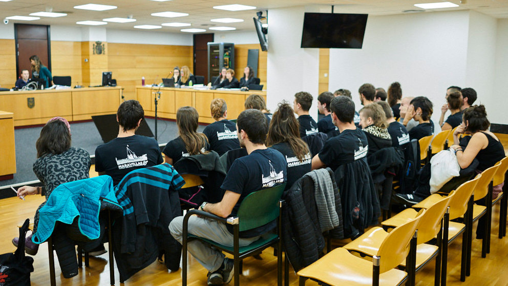 Juicio contra los 22 investigados por la ocupación del Palacio Marqués de Rozalejo de Pamplona. PABLO LASAOSA 1