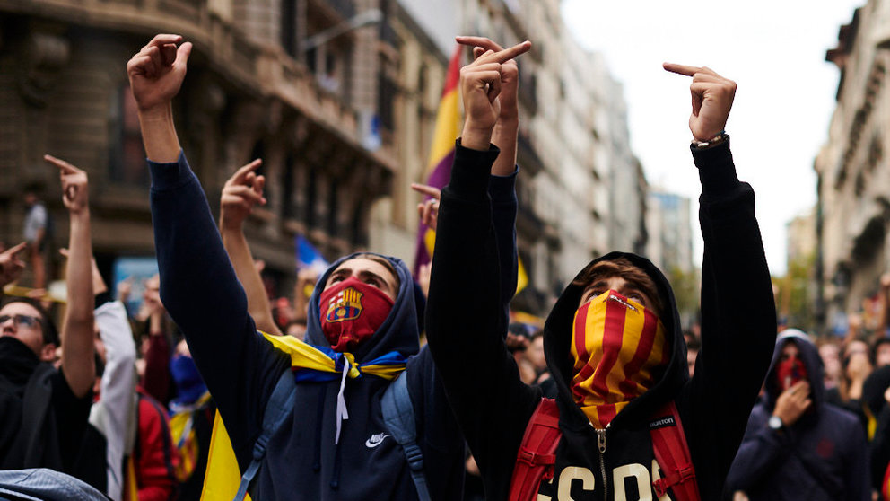 Quinto día consecutivo de protestas en Barcelona en reacción a la sentencia del Procés- PABLO LASAOSA 3