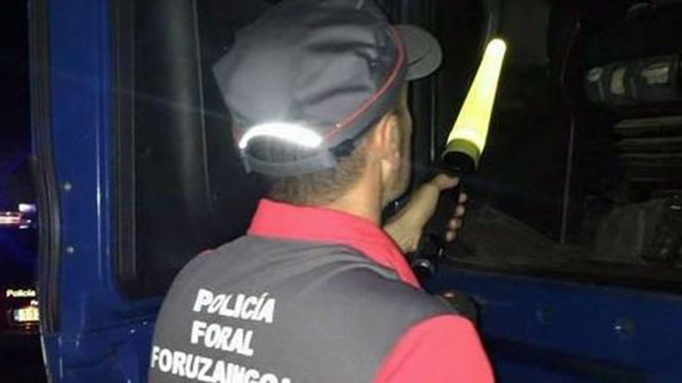 Inspección en Navarra a un camión procedente de Guipúzcoa POLICÍA FORAL