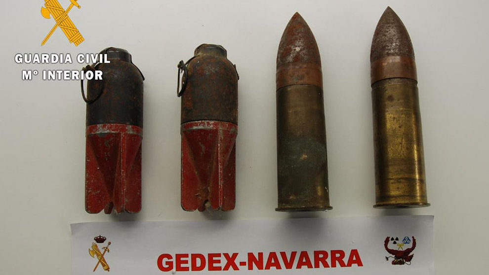 La Guardia Civil ha destruido cinco artefactos explosivos localizados en Unciti y Lizarraga GUARDIA CIVIL