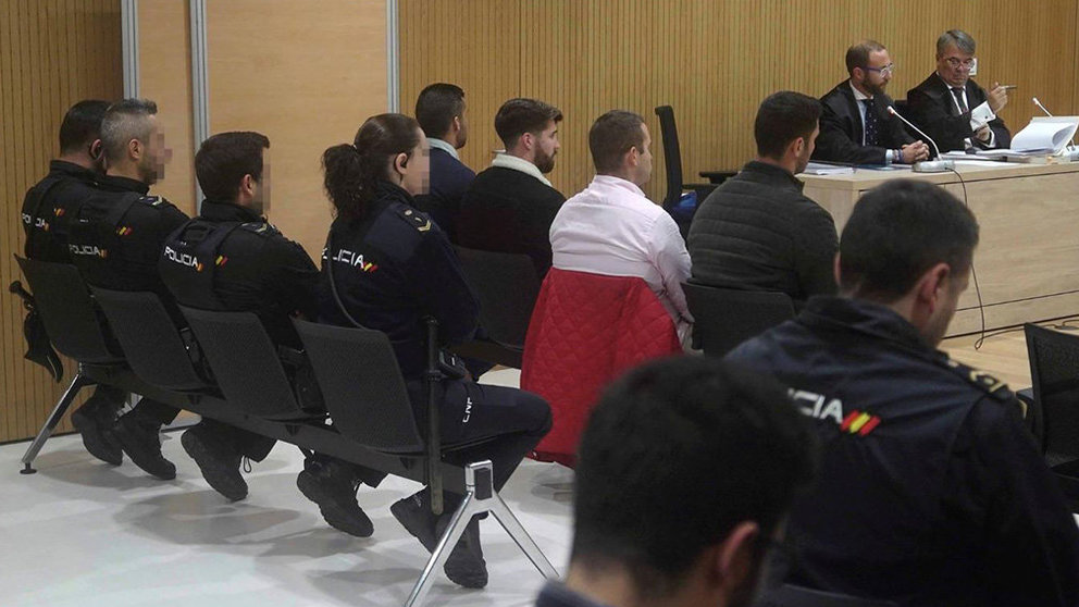Los cuatro miembros de la Manada, acusados por abusos sexuales en Pozoblanco, durante el juicio EUROPA PRESS
