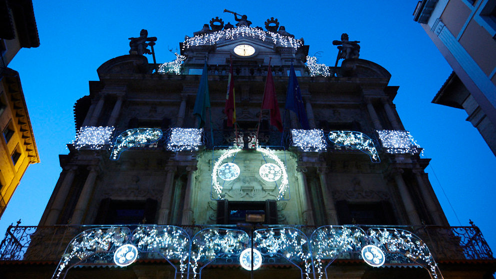 El Ayuntamiento de Pamplona inaugura el Belén del Zaguan y las luces navideñas de la ciudad de Pamplona. PABLO LASAOSA