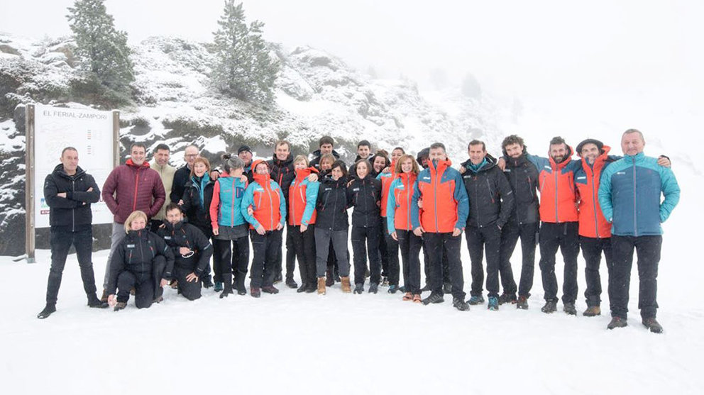 Presentación del convenio entre Ternua, Intersport Irabia, la estación de esquí Larra-Belgua y la escuela de esquí Valle de Roncal CEDIDA