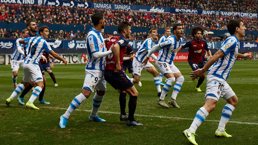 Partido de La Liga Santander entre Osasuna y Real Sociedad disputado en el estadio de El Sadar. IÑIGO ALZUGARAY