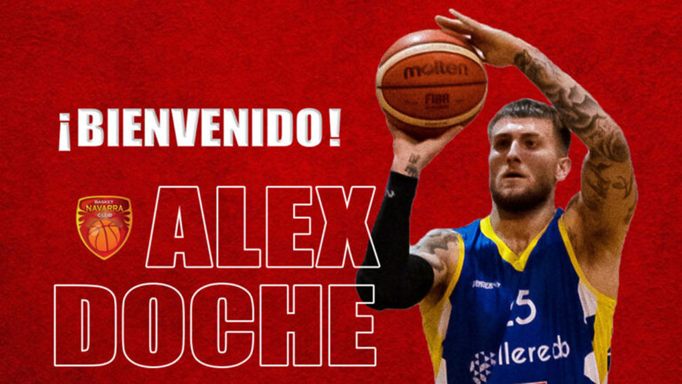 Imagen del pivot francés Alex Doche del Basket Navarra.