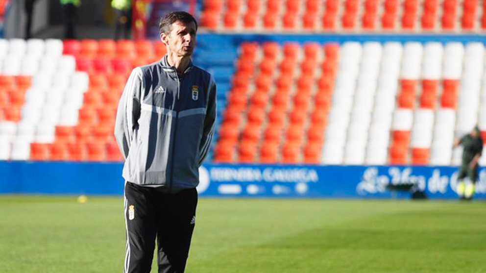 José Ángel Ziganda con el chandal del equipo asturiano. @RealOviedo.
