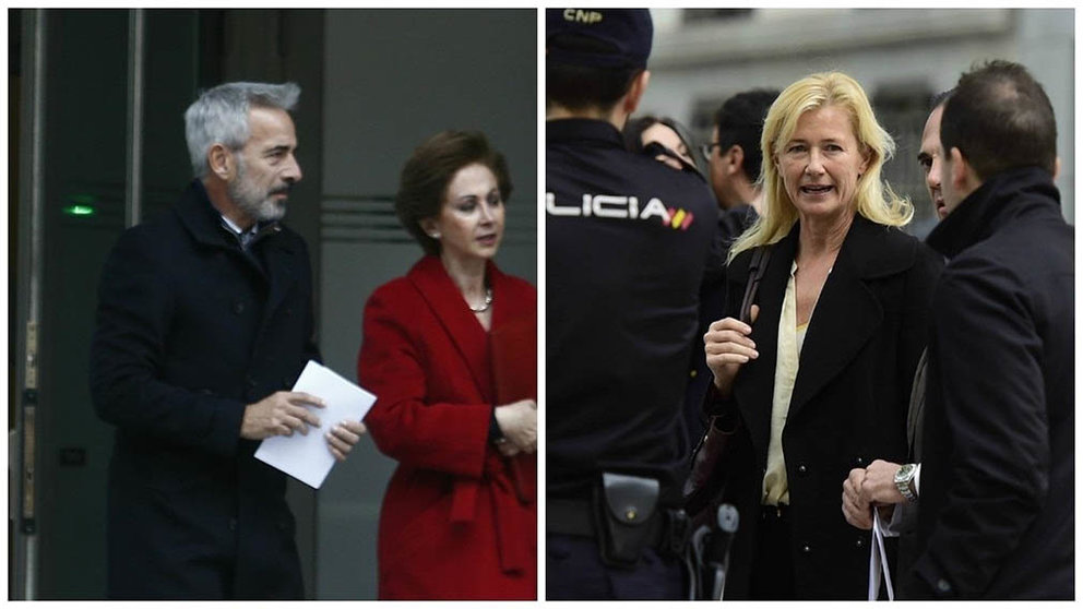 imanol Arias y Ana Duato cuando comparecieron ante el juez de la Audiencia Nacional Ismael Moreno como investigados. ARCHIVO