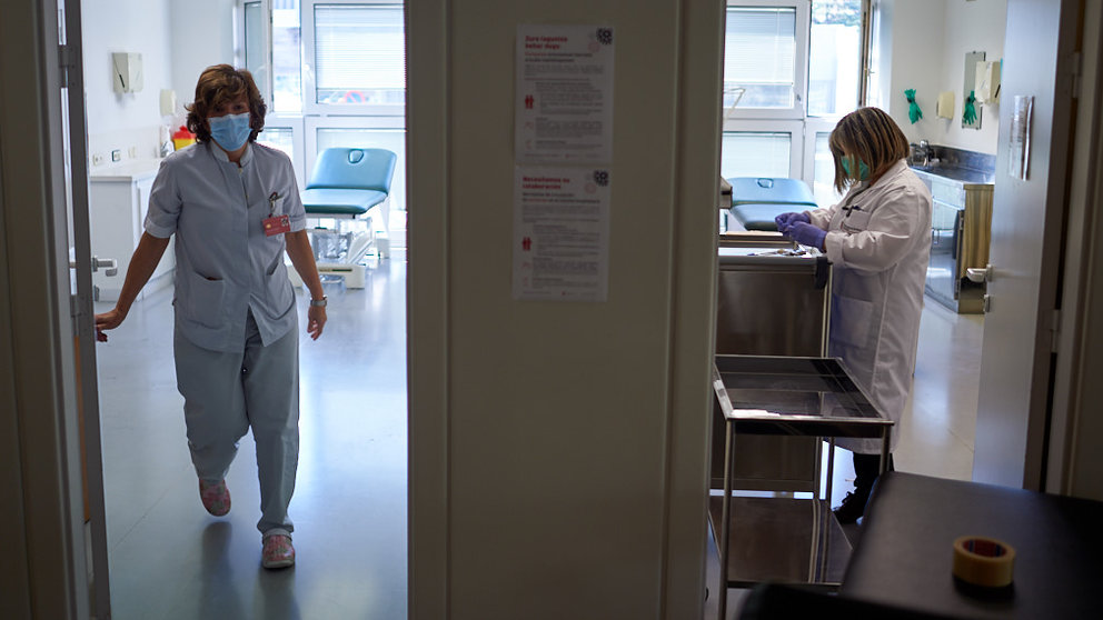 El Hospital Principe de Viana se vacía para convertirlo en una zona de transito entre hospitalización y urgencias para pacientes con coronavirus. Miguel Osés