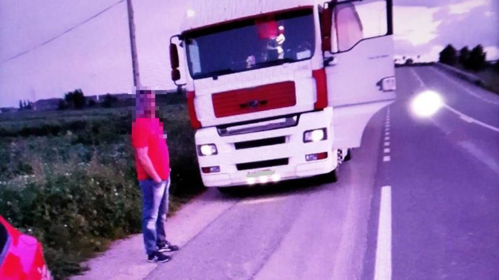 Camionero denunciado en Ribaforada POLICÍA FORAL