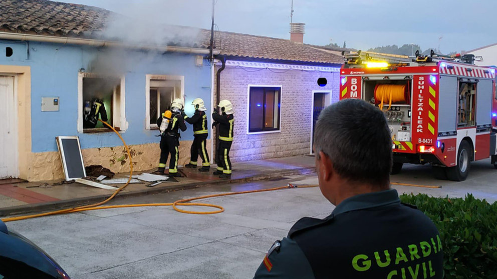 Incendio de una vivienda en Rada. GUARDIA CIVIL