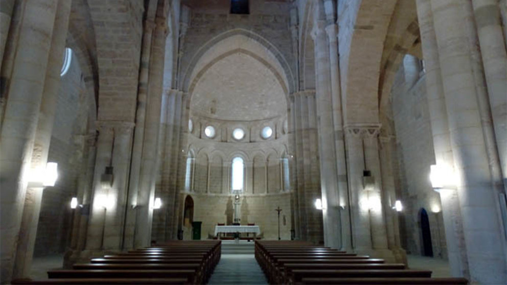 Interior de la iglesia del Monasterio de Irache. Cedida