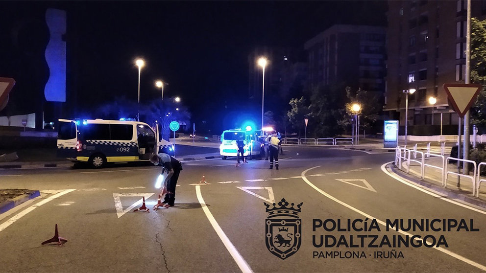 Control de la Policía Municipal de Pamplona PMP