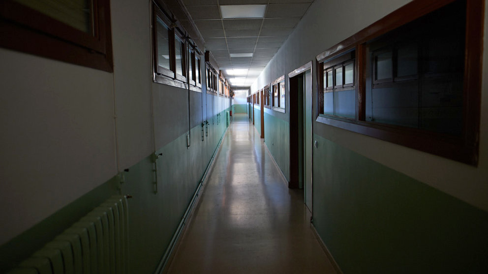Los colegios de Navarra ultiman los preparativos para la vuelta a las clases con el nuevo protocolo debido a la pandemia de coronavirus. MIGUEL OSÉS
