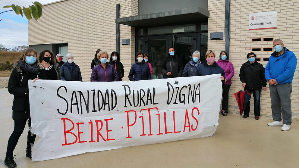 Concentración para exigir una sanidad rural digna en Beire y Pitillas. PLATAFORMA BEIRE-PITILLAS