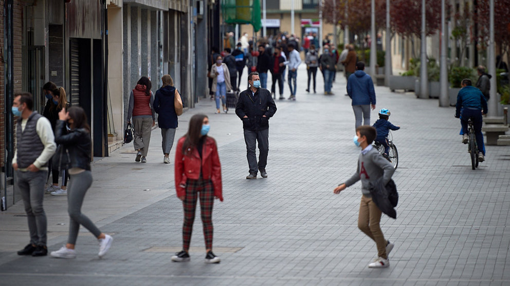La ciudad de Tudela durante la crisis en la segunda ola del coronavirus. MIGUEL OSÉS