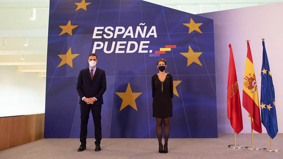 Pedro Sánchez visita Navarra para reunirse con María Chivite y su gobierno y presentar los fondos europeos ante la crisis de la Covid. GOBIERNO DE NAVARRA (4)