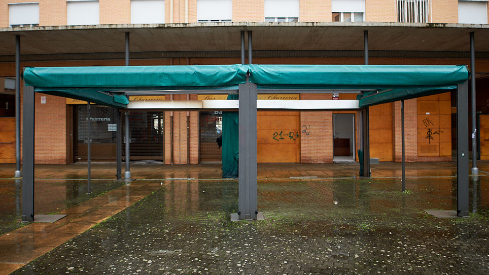 Bares y terrazas en Pamplona tras la reunion del gobierno con la hosteleria para las nuevas medidas. MIGUEL OSÉS