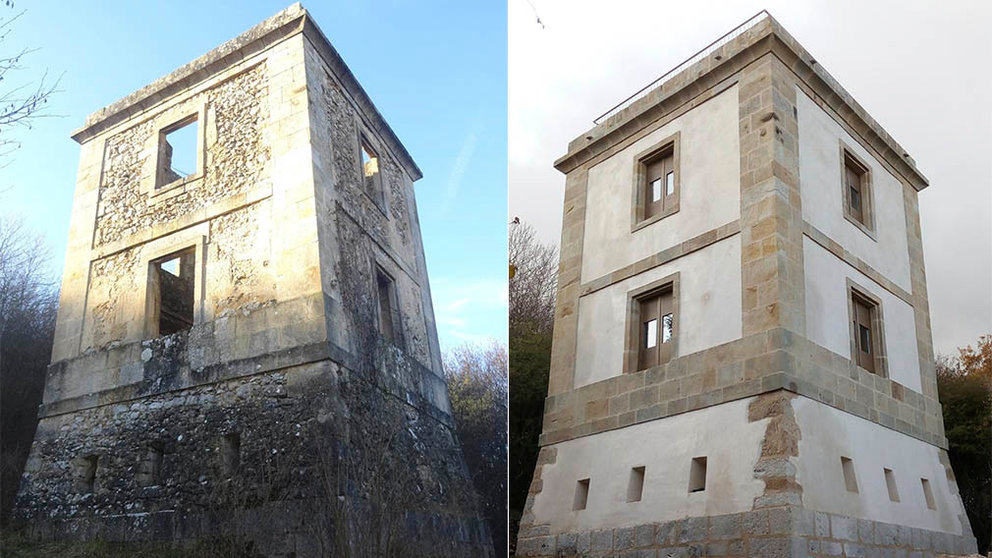 Finalizan las obras de restauración en la torre telegráfica de Alsasua. GOBIERNO DE NAVARRA