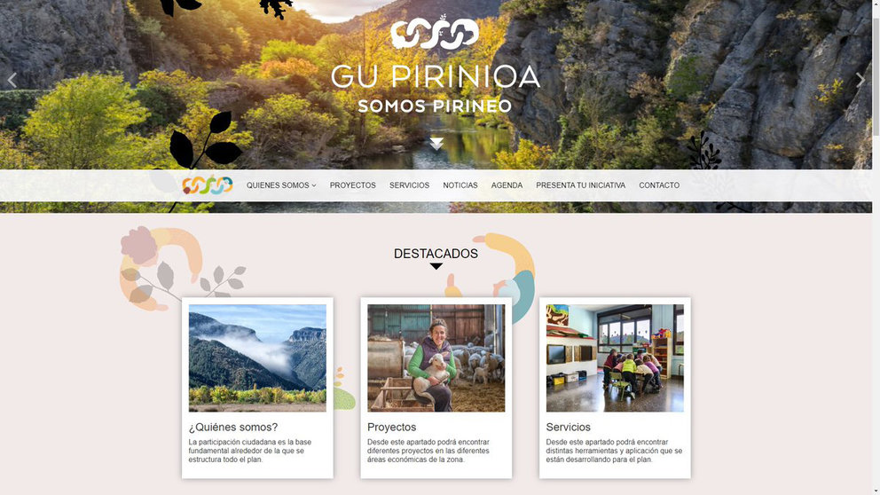 Página web de presentación del Plan del Pirineo en Navarra. GOBIERNO DE NAVARRA