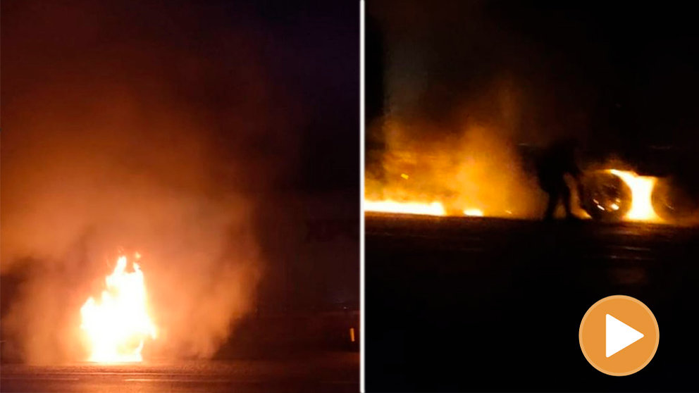 Incendio de un camión en la N-121-A, a la altura de los túneles de Belate GUARDIA CIVIL
