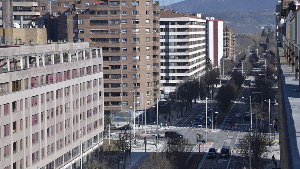 Avenida de Pío XII de Pamplona. AYUNTAMIENTO DE PAMPLONA