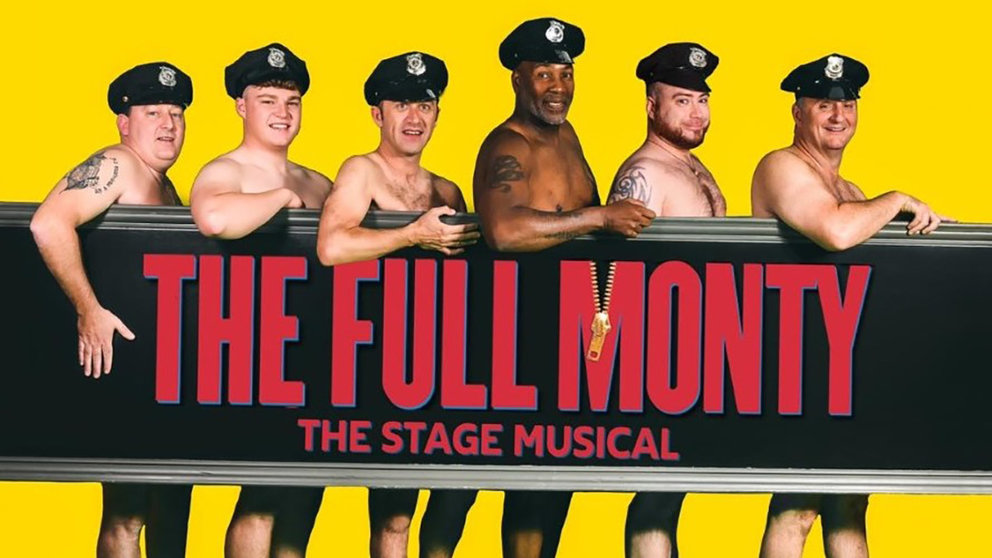 Cartel del musical 'The full monty', que llegará a Pamplona en su gira por España. CEDIDA