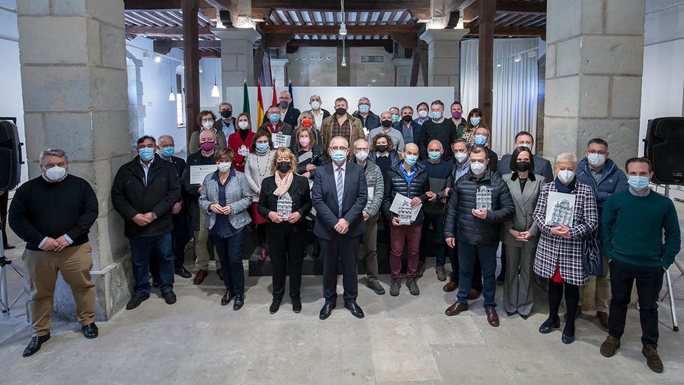 Homenaje del Ayuntamiento de Pamplona a los funcionarios municipales jubilados en el año 2020. AYUNTAMIENTO DE PAMPLONA