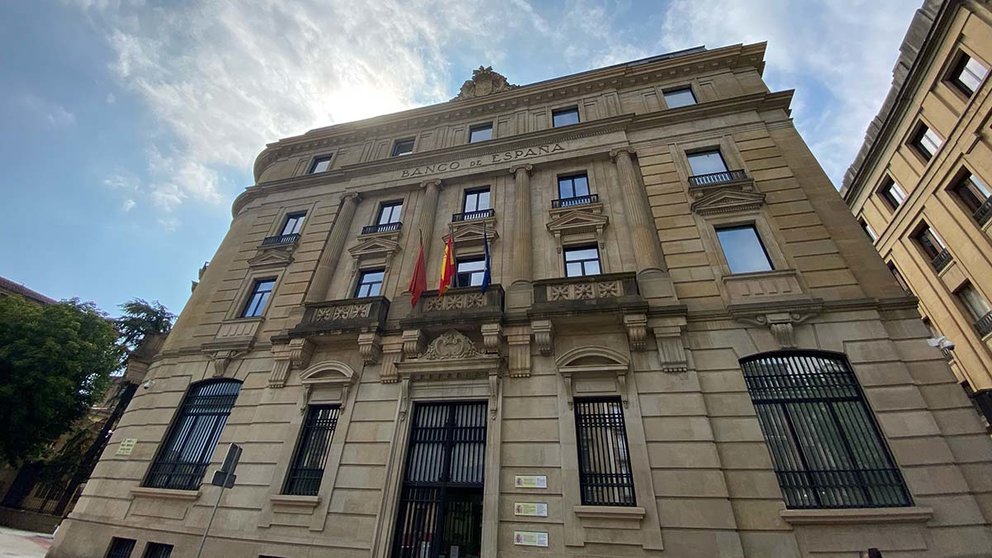 Edificio de la antigua sede del Banco de España en el Paseo de Sarasate de Pamplona. NAVARRA.COM