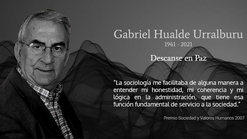 Mensaje compartido en redes sociales tras la muerte del sociólogo Gabriel Hualde. TWITTER