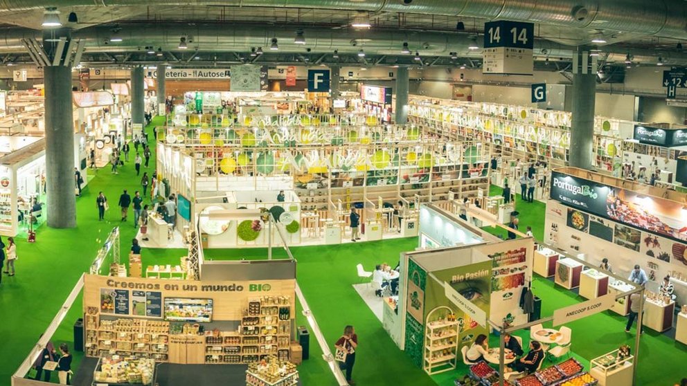 Feria Organic Food Iberia en 2021, donde participan varias empresas navarra. INTIA