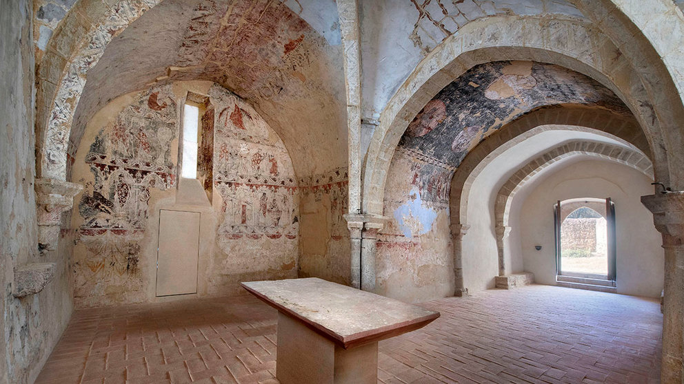 Aspecto que presenta el interior de la ermita de Santa Brígida. GOBIERNO DE NAVARRA