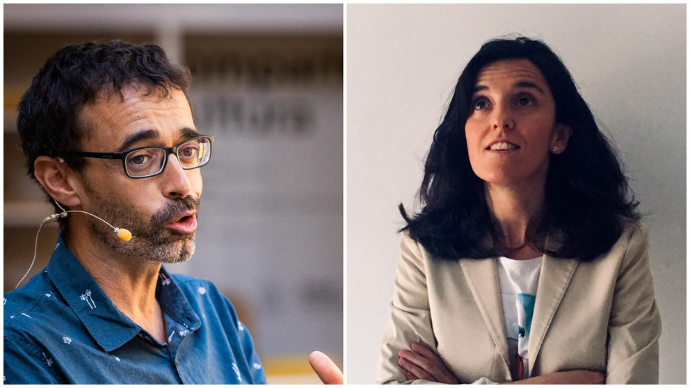 Irene Rodríguez Aseijas e Ibón Martín, ganadores ex aequo del II Premio Paco Camarasa de novela negra. BALUARTE
