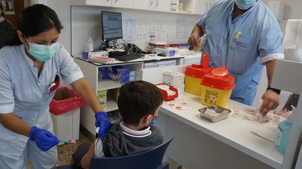 Vacunación a menores en Tafalla. GOBIERNO DE NAVARRA