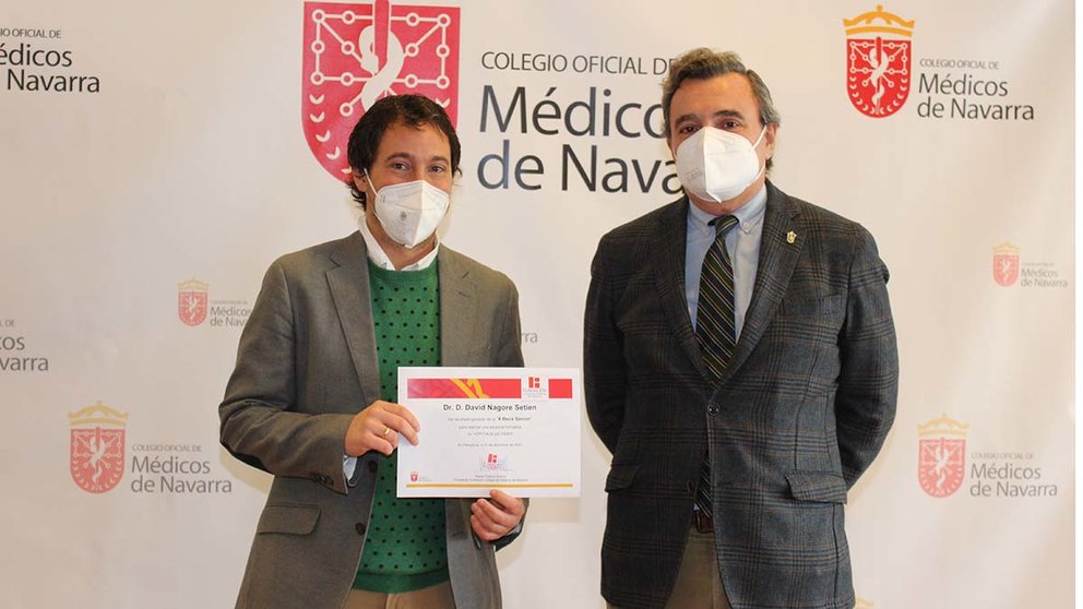 El anestesista David Nagore, ganador de la Beca Senior 2021 del Colegio de Médicos de Navarra. CEDIDA